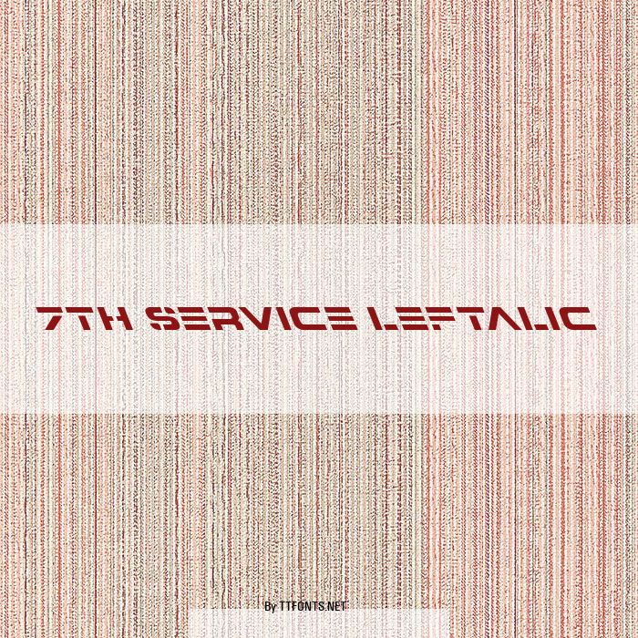 7th Service Leftalic example